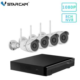 8CH NVR Kit 2MP 1080P 4PCS Wifi IP Camera Outdoor Audio Record Night Vision Detection Two-way Audio Security CCTV Surveillance
