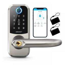Smonet Electronic Smart Door Lock Wifi Biometric Fingerprint Remote Keyless Unlock Locks Front Bluetooth Password Home IC Card