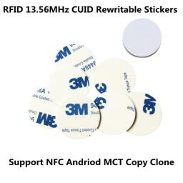 5/10pcs 13.56Mhz RFID CUID Key Tag Sticker Label Card Key UID Changeable Block 0 Writable Rewrite For NFC Andriod MCT Copy Clone
