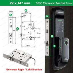 RAYKUBE FM08 Tuya Wifi Smart Door Lock TT Lock Fingerprint Lock Auto Electronic Bio-metric Lock Digital Lock For Smart Home