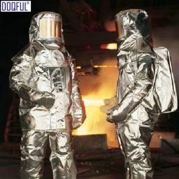 New 1000 Degree Thermal Radiation Heat Resistant Firefighter Uniform Aluminized Aircraft Rescue Fire Fighting Approach Suit