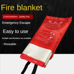 VITCOCO 1.2*1.2M Fire Fighting Blanket Fiber Escape Blanket Necessary Fire Blanket For Kitchen Compartment Heat Resistant Flame