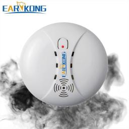 433MHz Wireless Smoke Detector Fire Alarm Sensor For Wifi GSM Alarm  For Indoor Home Safety Garden Security SM-01, Hot Selling,