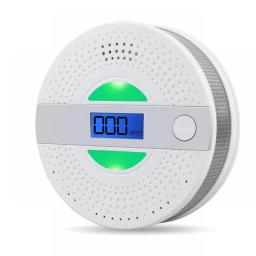 2 In 1 Co Smoke Complex Alarm Carbon Monoxide Detector Voice Warn Sensor Home Security Protection High Sensitive 85 Db Loud