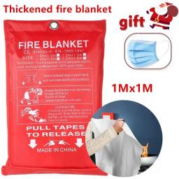 1M X 1M Fireproof Blanket, Glass Fiber Fireproof And Flame Retardant Emergency Survival Shelter, Fireproof Emergency Blanket