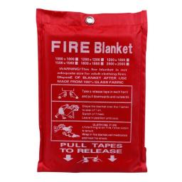 1M X 1M Fire Blanket Fiberglass Fire Flame Retardant Emergency Survival White Fire Shelter Safety Cover Fire Emergency Blanket
