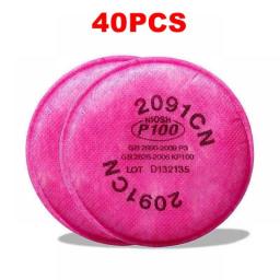 40pcs Package 2097/2091 Painting Spray Industry Particulate P100 Filter For 3M 6200 7502 Series Gas Mask Filters