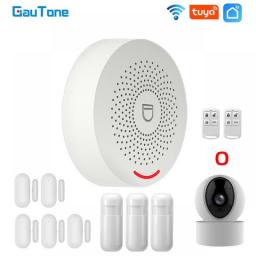 GauTone Wifi Smart Home Alarm System 433MHz Burglar Security Alarm Tuya Smart Life App Control Wireless Home Alarm