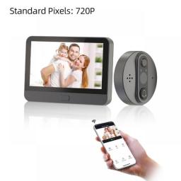 Jeatone Tuya Smart WiFi Door Bell With 1080P/120°Camera Video Peephole For Door 4.3