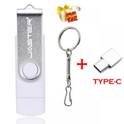 JASTER USB Flash Drives 3in1 OTG High Speed U Disk 64GB Rotatable Memory Stick Free TYPE-C Adapter Business Gift Micro USB Stick