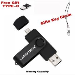 TYPE-C 3 In 1 Free Custom LOGO Black Pen Drives 128MB USB Flash Drive Gifts Key Chain Memory Stick Wedding Photography Gifts
