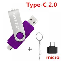 Biyetimi Usb Type C Flash Drive 32gb Pendrive 64gb OTG 128GB USB Stick Device Flash Memory Type-c For PC Phone Gift