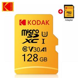 Kodak Micro SD Card U3 V30 256GB 128GB SDXC Flash Memory Card C10 U3 4K HD Cartao De Memoria Micro SD TF Card With SD Adapter