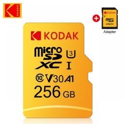 Kodak Micro SD 256GB 128GB SD Card Flash Drive Memory Card Class 10 U3 4K Cartao De Memoria Micro SD Memory Card With SD Adapter