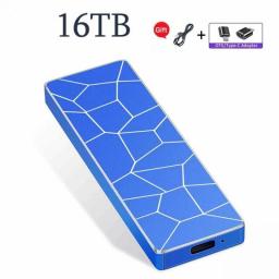 Portable SSD 8TB 16TB 30TB External Solid State Drive High Speed Hard Drives M.2 USB 3.1 Type C Port Interface Mass Storage Disk