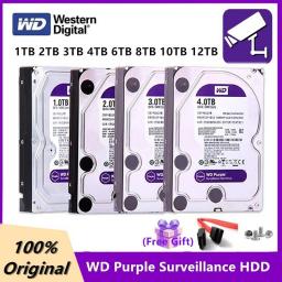Western Digital WD Purple 3TB 4TB 6TB Surveillance HDD 64M Cache SATA III 6.0Gb/s 3.5