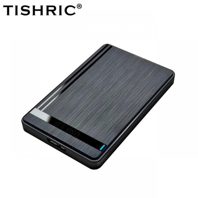 TISHRIC External 2.5" SATA to USB3.0 HDD Enclosure Mobile Hard Drive Box for SSD External Storage HDD Case Support PC Laptop