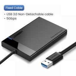 Ugreen 2.5 HDD SSD Case SATA To USB 3.1 Adapter Case HD External Hard Drive Enclosure Box For Disk HDD Type USB C Enclosure UASP