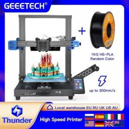 GEEETECH Thunder High Speed 3D Printer Machine, Up To 300 Mm/s, Manual And Automatic Leveling , Nozzle LED Lighting, 250*250*260