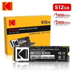 Kodak SSD PCIe NVME Gen3 X4 M.2 Ssd Hard Drive 2500MB/S 512GB Internal Solid State Hard Disk Laptops Desktop