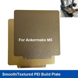 For Ankermade M5 Build Plate PEI Bed Upgrade Double Sided Textured PEI 250x250mm Spring Steel High Temperature Resistance