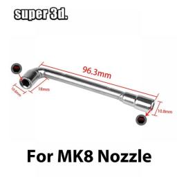 Pipe Socket Wrench L-shaped 6mm 7mm Perforated Elbow 7-shaped Hexagonal Double-Head Repair Tools For 3D Printer MK8/E3D Nozzle