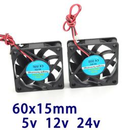 3d Printer Fan 6015 2pins 60mm 60x60 X15 Mm 6cm Cooling Fan Graphics Card Fan DC 5V / 12V / 24V 6015 2P 1pcs