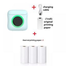 Portable Thermal Printer Mini Sticker Printer BT Wireless Inkless Label Printer Compatible With Android IOS 200dpi DIY Printing