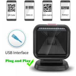 Automatic Barcode Scanner Wireless Barcode Scanners With USB Bluetooth 2.4GHz 1D & 2D QR Code Scanner For Library Supermarket