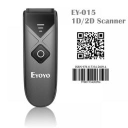 Eyoyo 015P Mini Portable 1D 2D Bluetooth Barcode Scanner QR Code Screen Reader PDF417 Data Matrix USB Wired Wireless Scanner