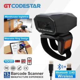 GTCODESTAR GT-S101 Mini Pocket Portabl Ring Barcode Scanner Wireless Wearable Finger Qr Code Reader