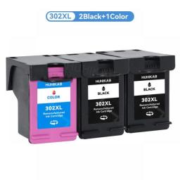 HUHIKAB 4x Ink Cartridge 302 For HP 302XL Compatible For HP Officejet 3830 3831 3832 3833 3834 4650 4652 4657 Inkjet Printer