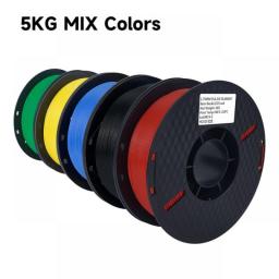 5KG Mix Colors PLA Filament 1kg 1 75mm For 3D Printer PLA Material For 3D Printing Filamento Pla 3D Printer Filament