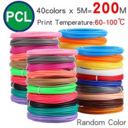 PCL Low Temperature 3D Pen Filament 1.75MM,Suitable For Low Temperature Children's 3D Pen, Bright Colors，Odorless And Smokeless