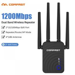 Wifi Repeater 5 Ghz Wi Fi Extender 1200M OLED Display Wi-Fi Amplifier 300M 11N Home Long Range 2.4G Wireless Signal Booster