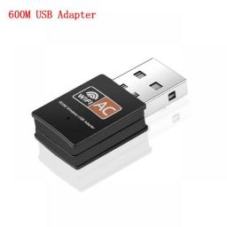 Wireless USB WiFi Adapter 600Mbps Wi Fi Dongle PC Network Card Dual Band Wifi 5 Ghz Adapter Lan USB Ethernet Receiver