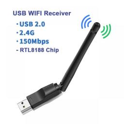 MT7601 Mini USB WiFi Adapter RTL8188 Wireless Network Card 150Mbps  Wi-Fi Receiver Dongle For PC Desktop Laptop 2.4GHz