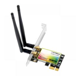 1200Mbps Dual Band Wireless WiFi Card Adapter PCI-E Adapter Compatible Bluetooth Network WiFi Card Support Win7/Win10/Win11