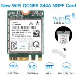 Dual Band QCNFA344A 867Mbps 802.11AC For Bluetooth 4.1 WLAN Wireless WiFi Card Qualcomm Atheros QCNFA344A  Wi-Fi NGFF M.2 Card