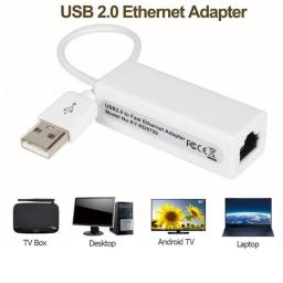 USB Ethernet Adapter USB To Ethernet Lan RJ45 Network Card Cable Line Card Ethernet Adapter For PC Laptop Windows7 LAN Adapter