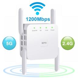 5Ghz Wireless WiFi Repeater 1200Mbps Router Wifi Booster 2.4G Wifi Long Range Extender 5G Wi-Fi Signal Amplifier Repeater Wifi