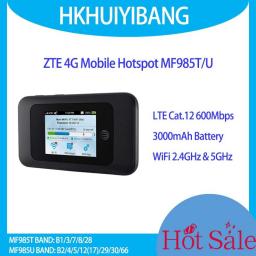 Unlocked ZTE AT&T Velocity MF985T MF985U LTE Mobile Hotspot 600Mbps Portable WiFi Wireless Router 2*TS9 External Antenna Ports