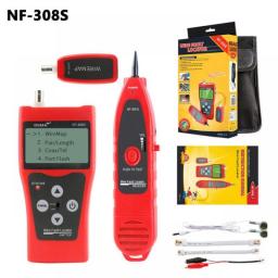 NOYAFA NF-308S Network Cable Tester Measure Length Wiremap Tester LCD Display Cable Tracker RJ45 RJ11 Network Tester Tools