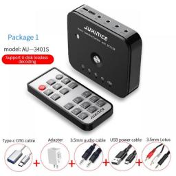 HIFI 4-port 3.5mm Stereo AUX Switcher 3 IN 1OUT Wireless Music Bluetooth 5.0 Receiver Bluetooth Audio Adapter