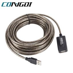 15M/10M/5M USB 2.0 Extension Cable High Speed Male To Female Extension Cord Wire USB Adapter For PC Laptop Keyboard