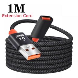 6/7A USB 3.0 Extension Cable Female To Male Extender Cord High-Speed Transmission Data Cable For Computer Camera TV Cable 1.5/1m