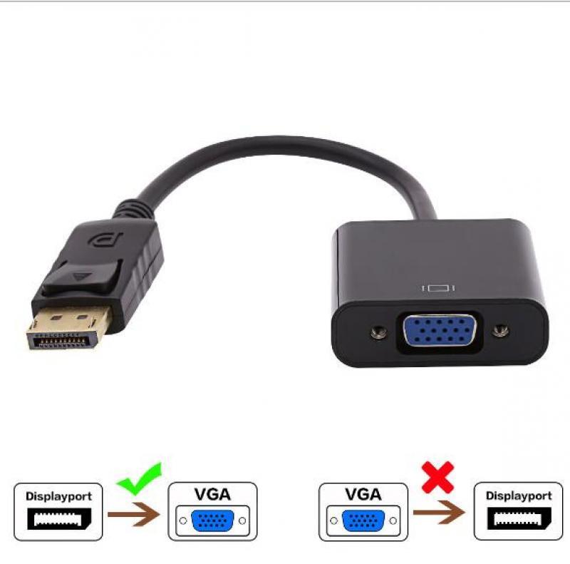 DP to VGA DisplayPort Male to VGA Female Converter Adapter Cable 1080P For TV Laptop Computer Projector
