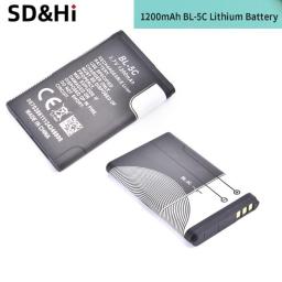 DC 3.7V 1200mAh Battery BL-5C Rechargeable Batteries For Nokia 2112 2118 2255 2270 2280 2300 2600 2610 3125 3230