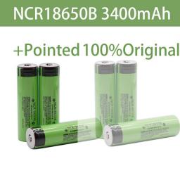 Original Panasonic NCR18650B 3.7v 3400mAh 18650 Rechargeable Lithium Battery For Panasonic Flashlight Batteries+Pointed