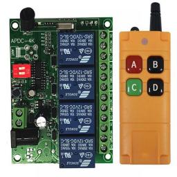 2000m DC12V 24V 4CH Wireless Remote Control LED Light Switch Relay Output Radio RF Transmitter And 433 MHz Receiver